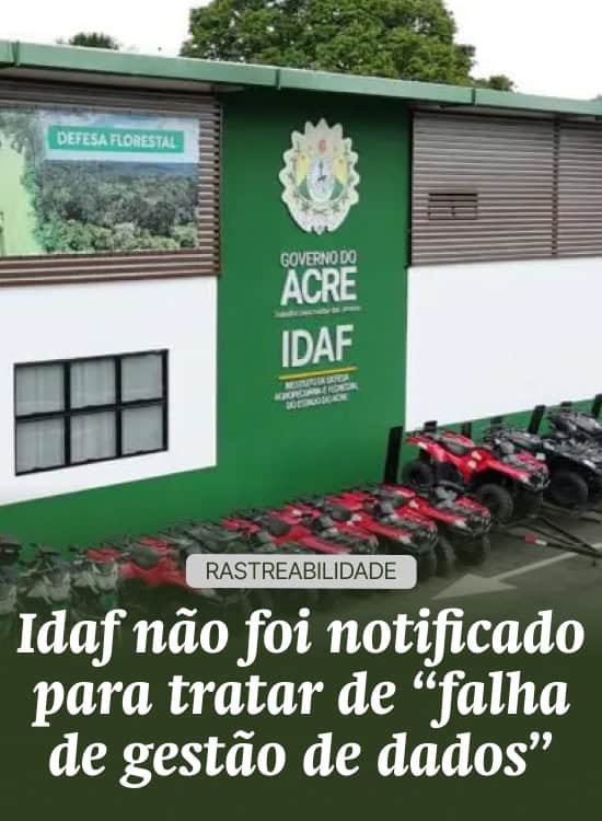 Idaf não foi notificado para tratar de “falha de gestão de dados”