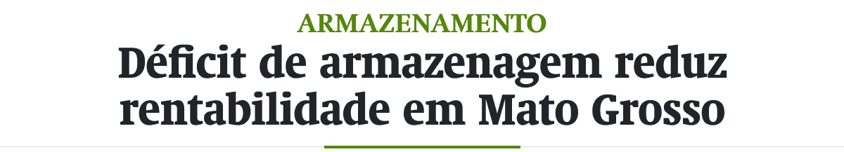 Déficit de armazenagem reduz rentabilidade em Mato Grosso
