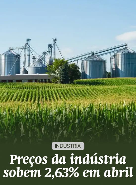 Preços da indústria sobem 2,63% em abril