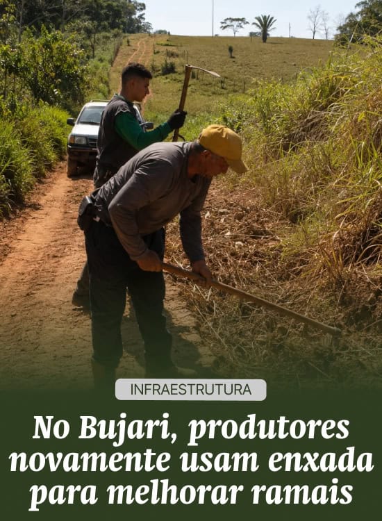 No Bujari, produtores novamente usam enxada para melhorar ramais
